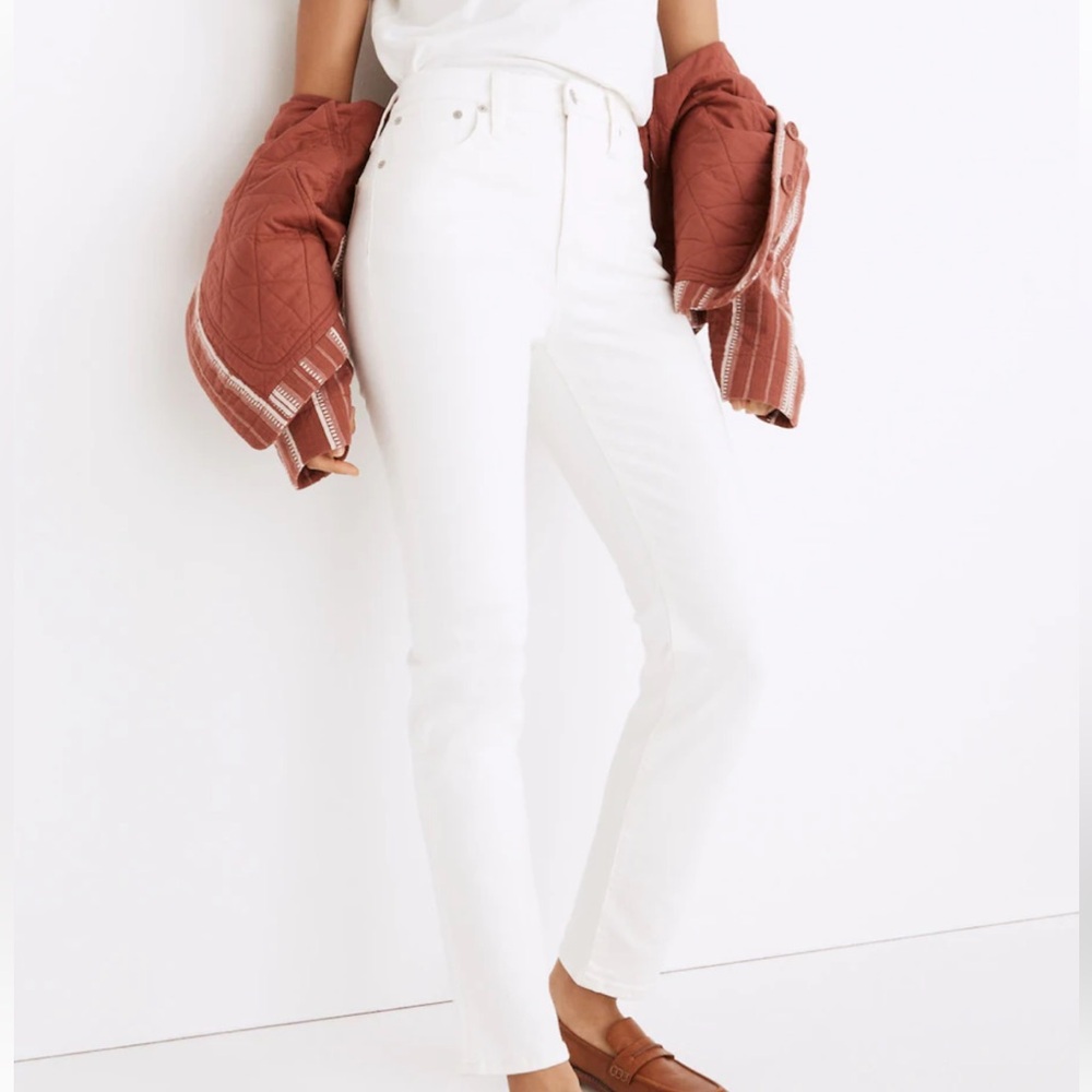 Madewell Perfect Vintage Tall Curvy Cropped Jeans in Tile White